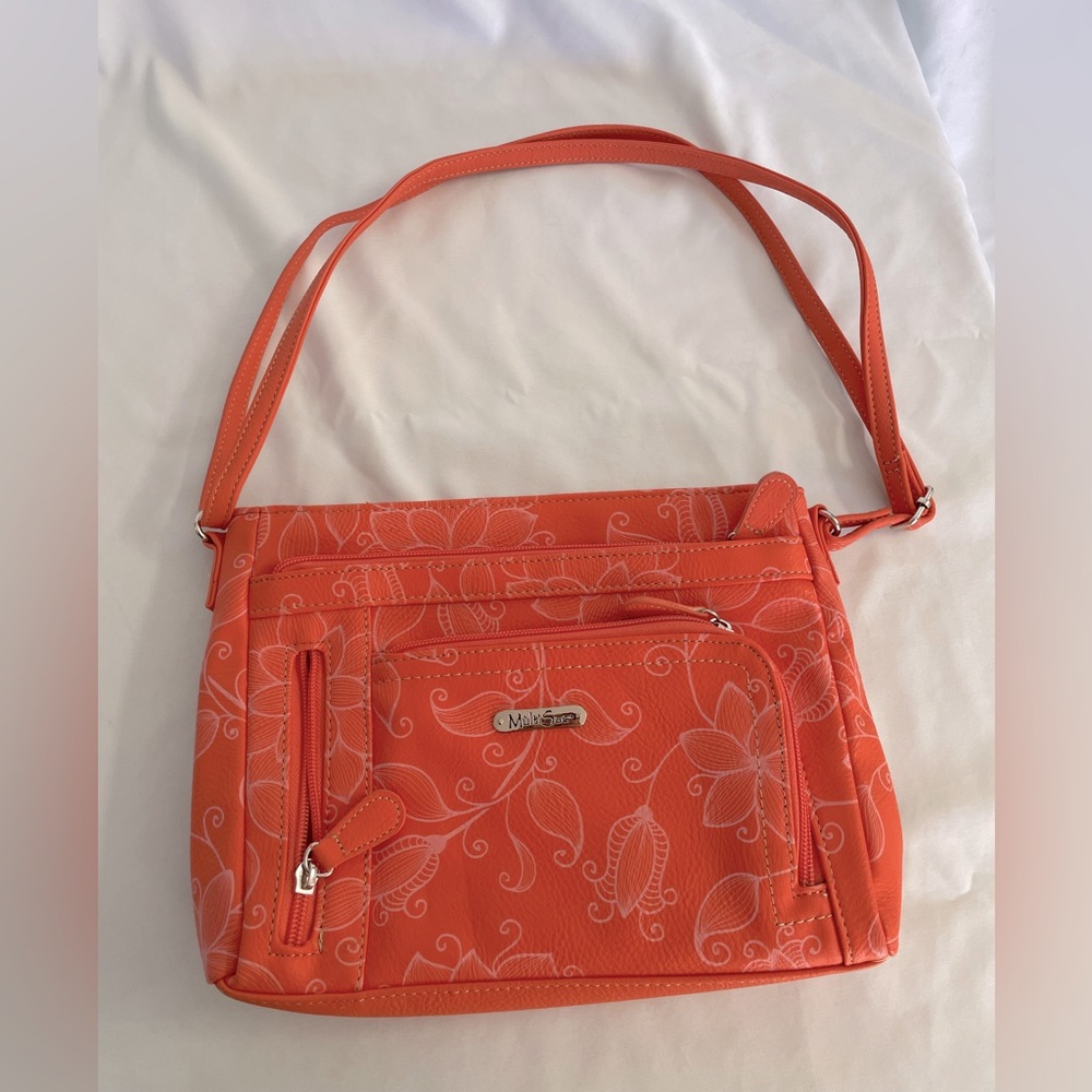 MultiSac |‎ Magma Orange Floral Summerville Crossbody Bag